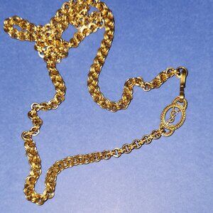 YSL Gold Tone (Gold Plated) Necklace - 28 inches long
